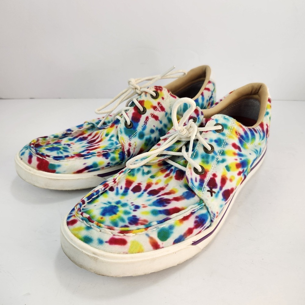 Twisted X Women's Tie-Dye Multicolor Lace-up Comfy Sneakers Size 9.5M
